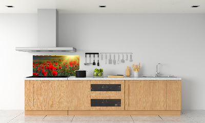 Dekorační panel sklo Pole máků