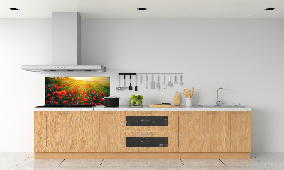 Dekorační panel sklo Pole máků