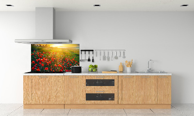 Dekorační panel sklo Pole máků