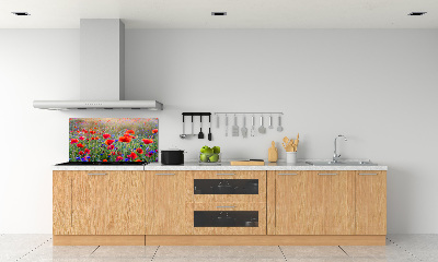 Dekorační panel sklo Plolní květiny