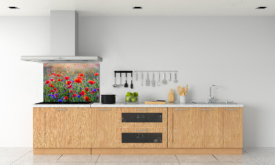 Dekorační panel sklo Plolní květiny