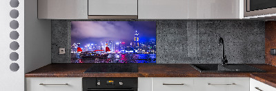 Panel do kuchyně Noční Hongkong