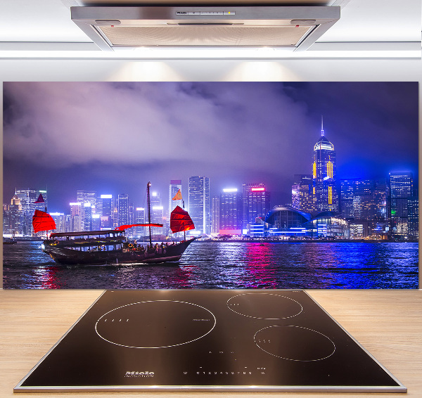 Panel do kuchyně Noční Hongkong