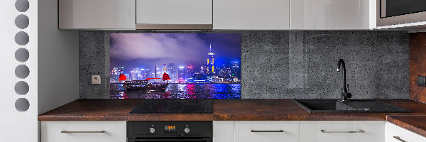 Panel do kuchyně Noční Hongkong