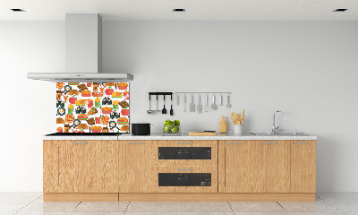 Skleněný panel do kuchynské linky Fast food