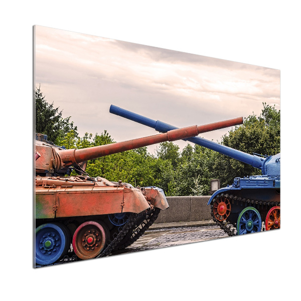 Dekorační panel sklo Dva tanky