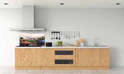 Dekorační panel sklo Dva tanky