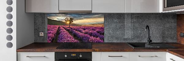 Dekorační panel sklo Pole levandule