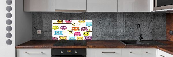 Panel do kuchyně Barevné sovy