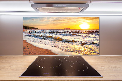 Panel lacobel Západ slunce pláž