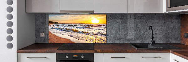 Panel lacobel Západ slunce pláž