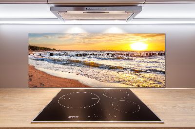 Panel lacobel Západ slunce pláž