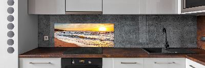 Panel lacobel Západ slunce pláž
