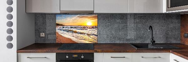 Panel lacobel Západ slunce pláž