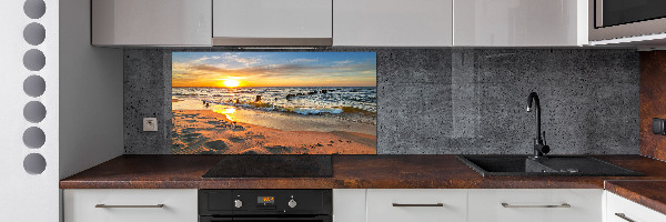 Panel lacobel Západ slunce pláž