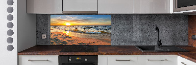Panel lacobel Západ slunce pláž