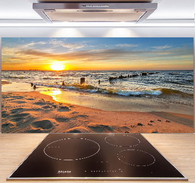 Panel lacobel Západ slunce pláž