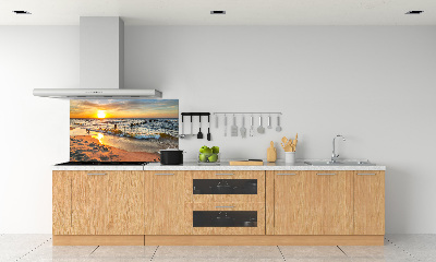 Panel lacobel Západ slunce pláž