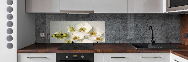 Panel do kuchyně Bílá orchidej