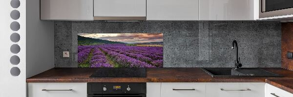 Dekorační panel sklo Pole levandule