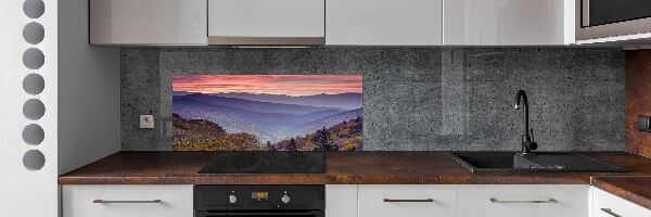 Panel do kuchyně Západ slunce hory