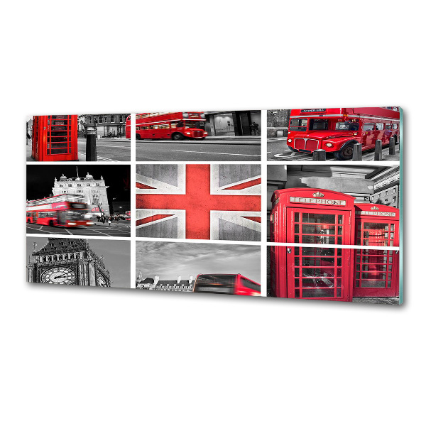 Dekorační panel sklo Koláž Londýn