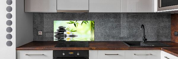 Panel do kuchyně Plumérie a bambus
