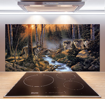 Panel do kuchyně Smečka vlků