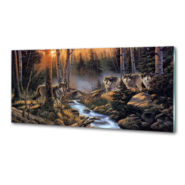 Panel do kuchyně Smečka vlků