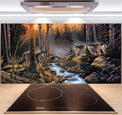 Panel do kuchyně Smečka vlků
