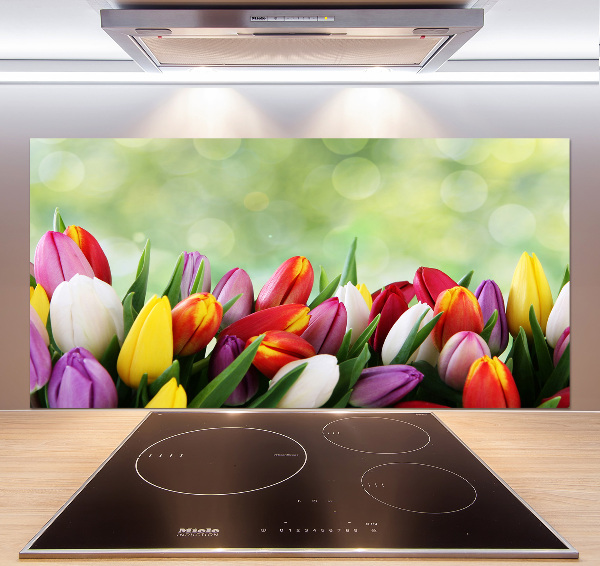 Panel do kuchyně Barevné tulipány