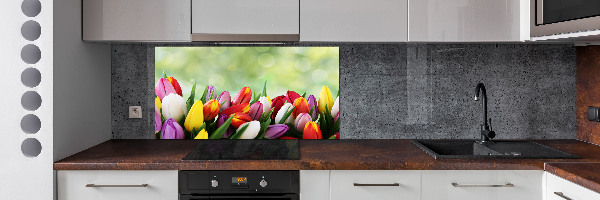 Panel do kuchyně Barevné tulipány