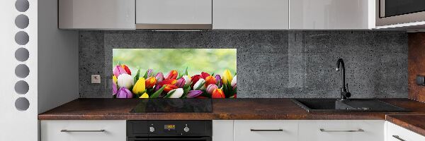 Panel do kuchyně Barevné tulipány