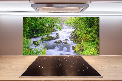 Dekorační panel sklo Horská řeka