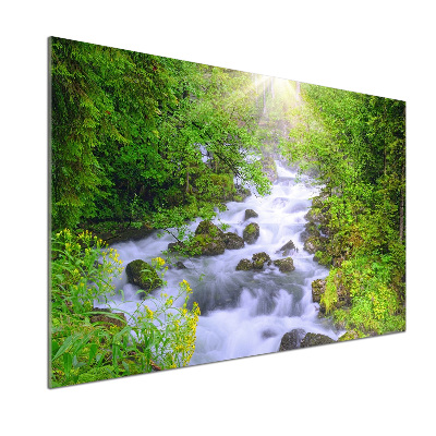 Dekorační panel sklo Horská řeka