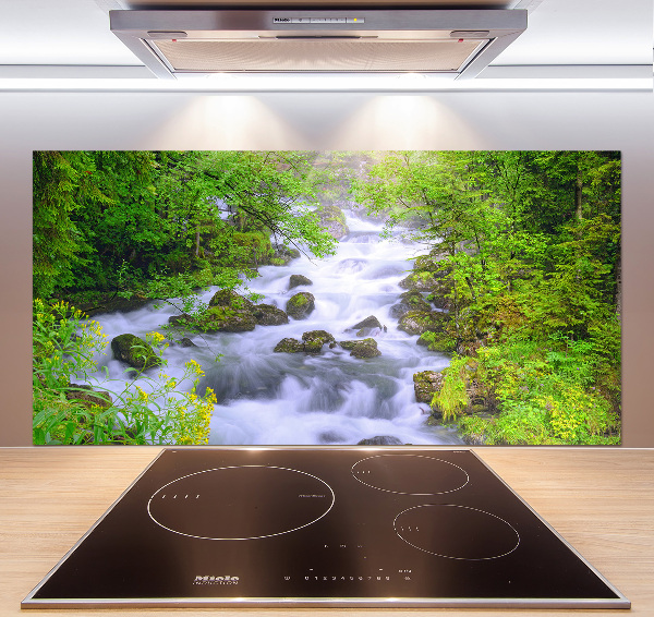 Dekorační panel sklo Horská řeka