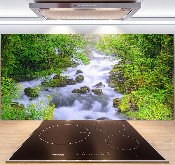 Dekorační panel sklo Horská řeka
