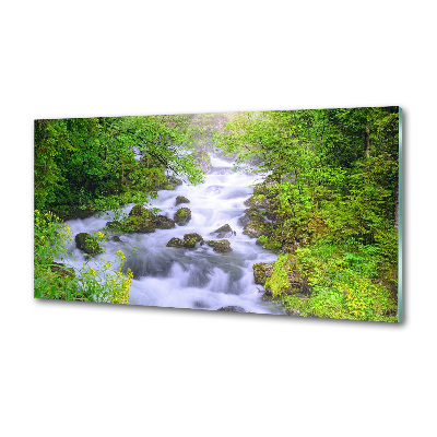 Dekorační panel sklo Horská řeka