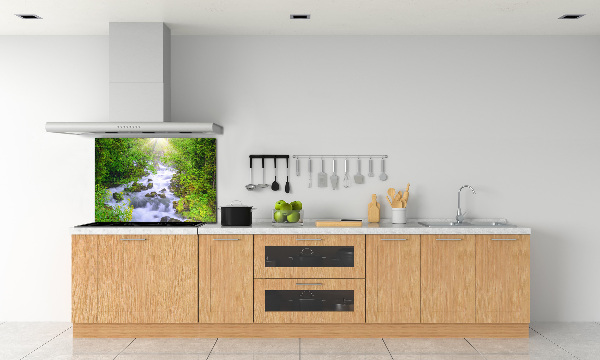 Dekorační panel sklo Horská řeka