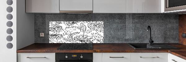 Panel do kuchyně Květinový vzor