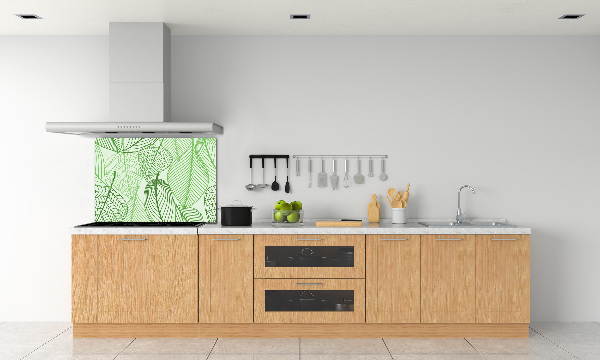 Dekorační panel sklo Listí vzor