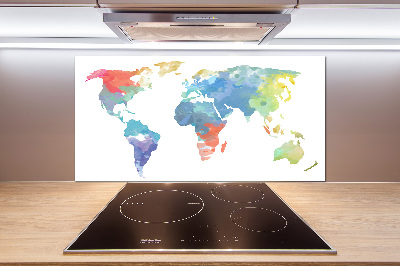 Dekorační panel sklo Mapa světa