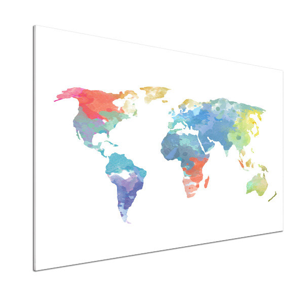 Dekorační panel sklo Mapa světa