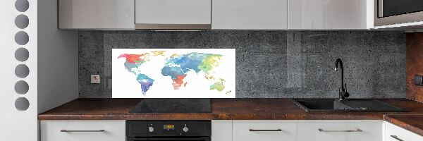 Dekorační panel sklo Mapa světa