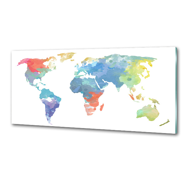 Dekorační panel sklo Mapa světa