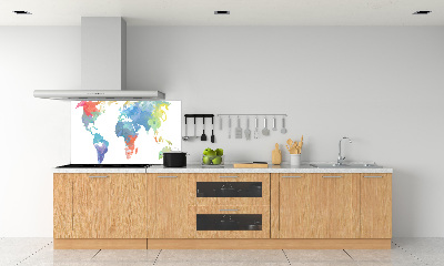 Dekorační panel sklo Mapa světa