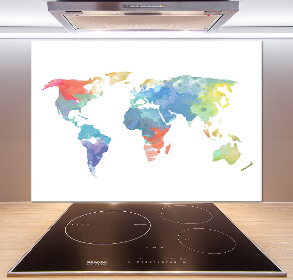 Dekorační panel sklo Mapa světa