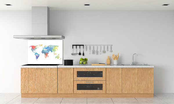Dekorační panel sklo Mapa světa