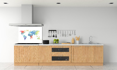 Dekorační panel sklo Mapa světa