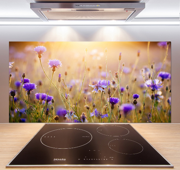 Dekorační panel sklo Plolní květiny